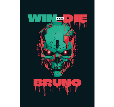 Estore de rolo frikis caveira cibernética com nome - TenStickers