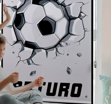 Bola quebrando cortinas personalizadas - TenStickers