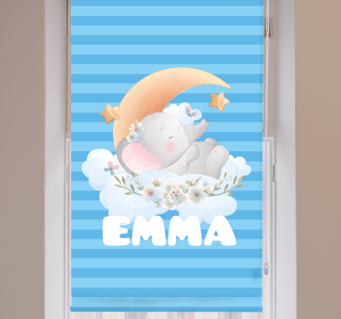 Animais fofos elefante com nome babys estor - TenStickers