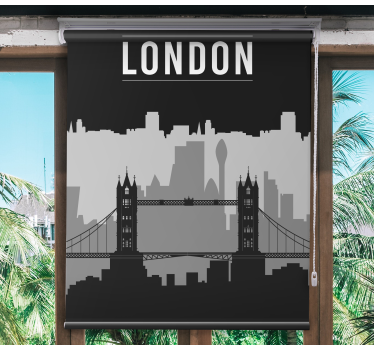 Arte estor do horizonte de londres preto e cinza - TenStickers