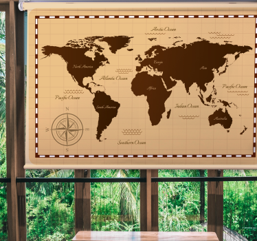 Atlas vintage mapa-múndi estor - TenStickers