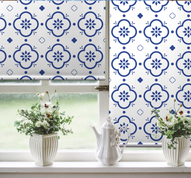 Azulejos azuis padrão de efeito estor - TenStickers