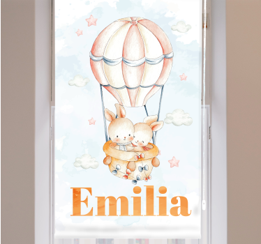 Balão pastel com animais doces arte estor - TenStickers