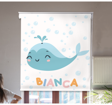 Baleia feliz com nome arte estor - TenStickers