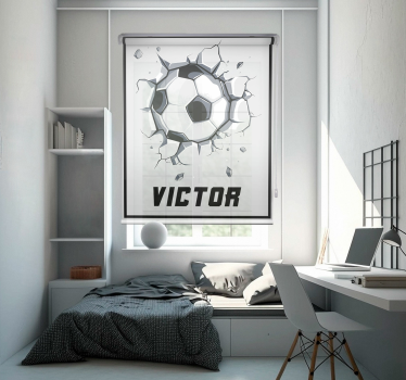 Bola quebrando cortinas personalizadas - TenStickers