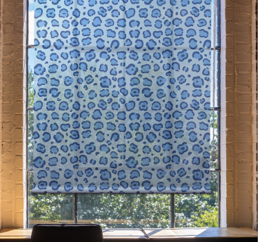 Estores animal com estampa de leopardo azul - TenStickers