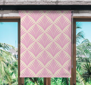 Cortina clássica com padrão retro rosa pastel - TenStickers