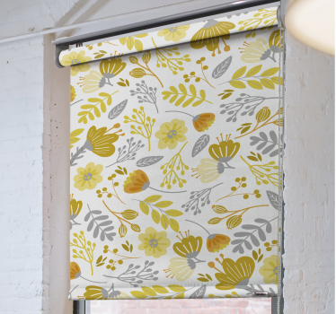 Cortina de cozinha flor amarela - TenStickers
