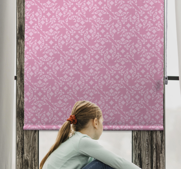 Cortina de rolo clássica ornamental rosa - TenStickers