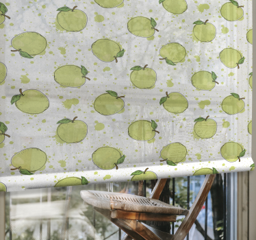 Cortina de rolo com padrão verde para frutas e vegetais - TenStickers