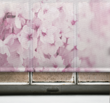Cortina de rolo de flor de fundo rosa claro - TenStickers