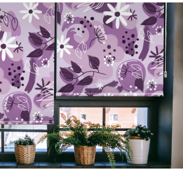 Cortina de rolo de flor roxa diferente - TenStickers