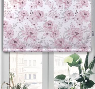 Cortina de rolo flor rosa - TenStickers