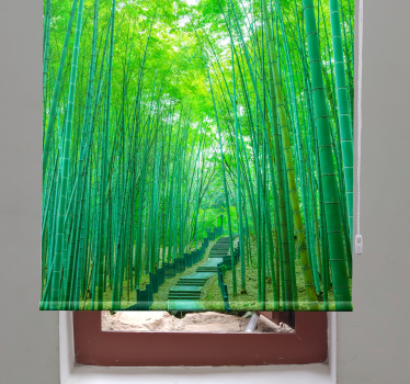Cortina de rolo leve de bambu para sala de estar - TenStickers