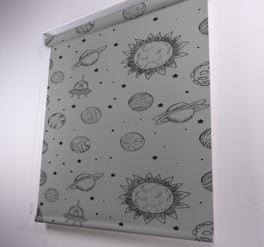 Cortinas de rolo nórdicas planetas - TenStickers