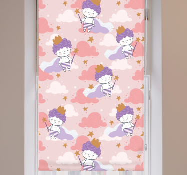 Desenho princesa padrão vintage estor - TenStickers