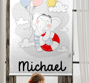 Elefante bebê estor personalizado - TenStickers