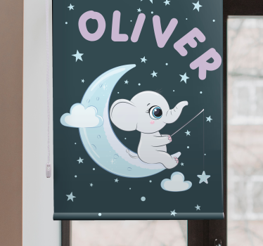Elefante e estrelas personalizados estores - TenStickers