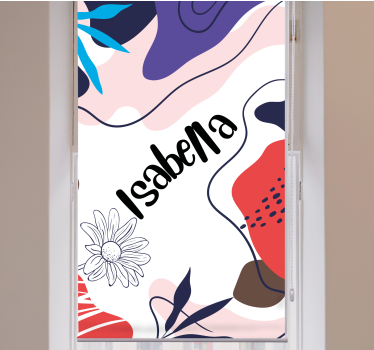 Estore de rolo modernos motivo de nome floral - TenStickers
