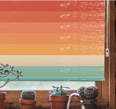 estor vintage arco-íris listrada retrô - TenStickers