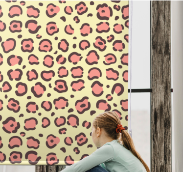 Estore de rolo animais variados leopardo rosa e amarelo - TenStickers