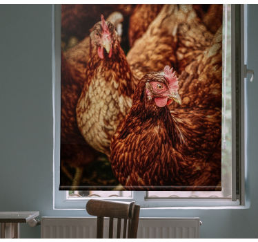 Estore de rolo animais variados galinhas de fazenda rústica - TenStickers