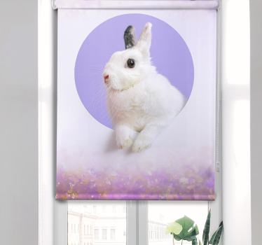 Estore de rolo animais variados retrato de coelho - TenStickers