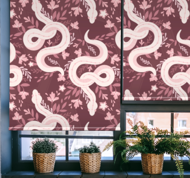 Estore de rolo animais variados serpentes enroladas florais - TenStickers