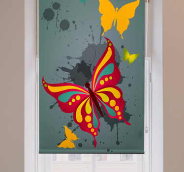 Estore de rolo borboleta respingo vibrante - TenStickers