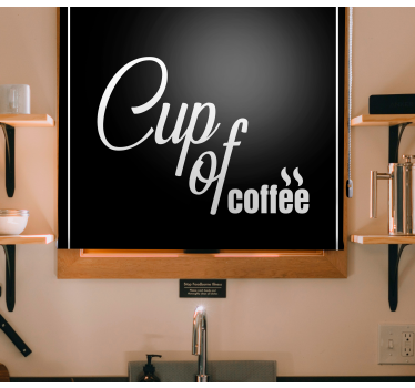 Estore de rolo para cozinha xícara de café - TenStickers