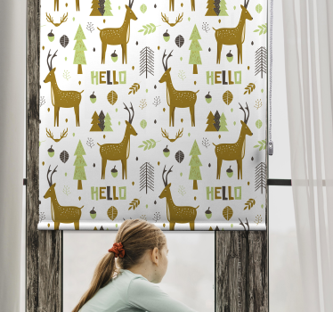 Estore de rolo animais variados saudação da floresta nórdica - TenStickers