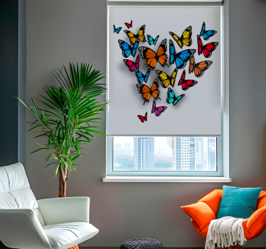 Estore de rolo borboleta colorido brilhante - TenStickers