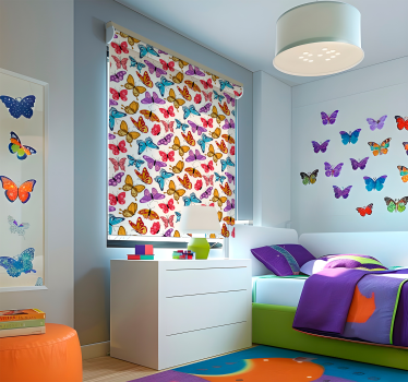 Estore de rolo borboleta desenho colorido - TenStickers
