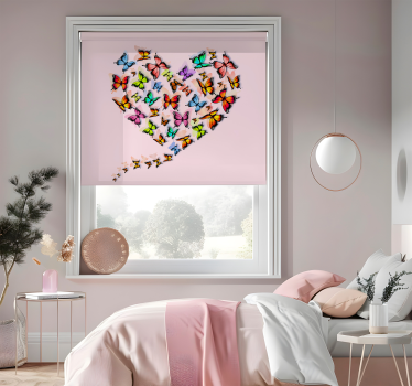 Estore de rolo borboleta desenho de coração - TenStickers