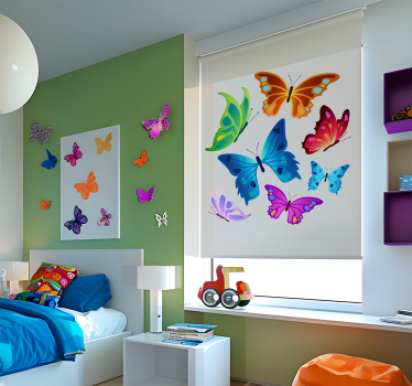 Estore de rolo borboleta grandes asas coloridas - TenStickers