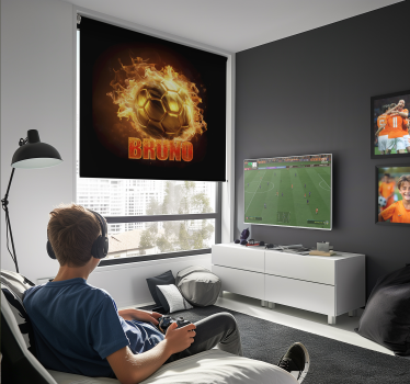 Estore de rolo futebol bola de fogo dourada - TenStickers