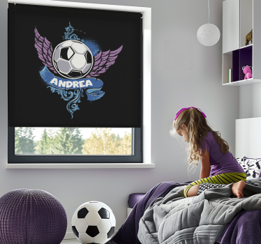 Estore de rolo futebol bola voadora com nome - TenStickers