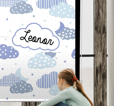 Estore de rolo de nuvens padrão de nuvem personalizado - TenStickers