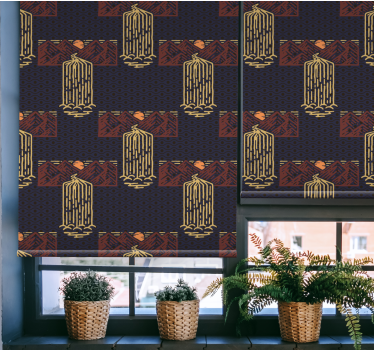 Estore de rolo vintage pôr do sol com cachoeiras - TenStickers