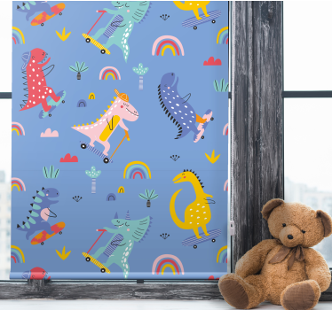 Estore de rolo dinossauros cena de skate - TenStickers