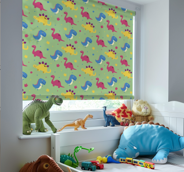 Estore de rolo de dinossauros estilo colorido - TenStickers