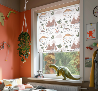 Estore de rolo de dinossauros estilo nórdico - TenStickers