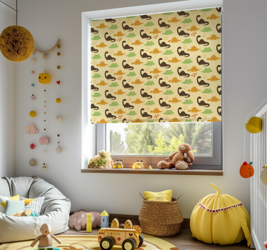 Estore de rolo de dinossauros fundo bege - TenStickers