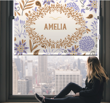 Estore de rolo florais design floral personalizado - TenStickers