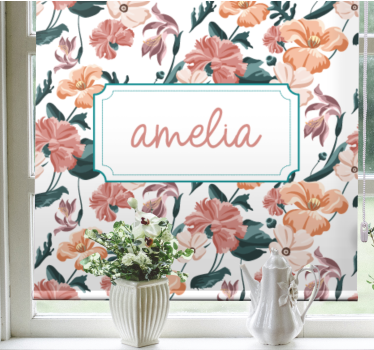 Estore de rolo flores e plantas design elegante de primavera - TenStickers
