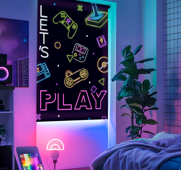 Estore de rolo de frikis controles de néon - TenStickers