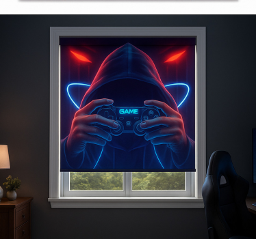 Estore de rolo frikis jogador neon com capuz - TenStickers