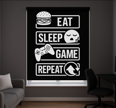 Estore de rolo frikis jogo comer dormir repetir - TenStickers