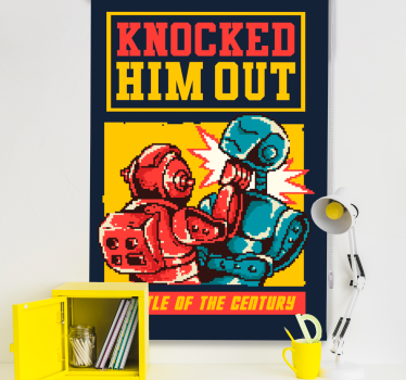 Estore de rolo frikis luta de boxe robótico - TenStickers