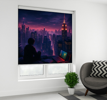 Estore de rolo frikis visão futurista do jogador do skyscaper - TenStickers